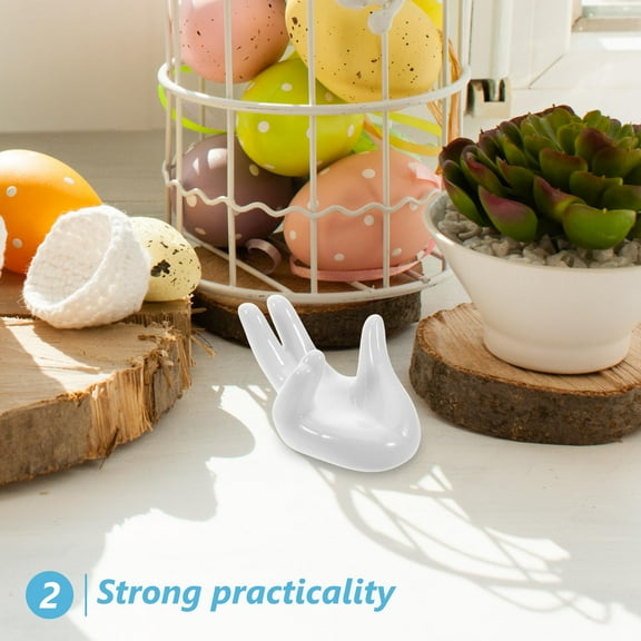 LEORX 3Pcs Ceramic Egg Holder Soft Boiled Egg Serving for Hosts Tabletop Use
