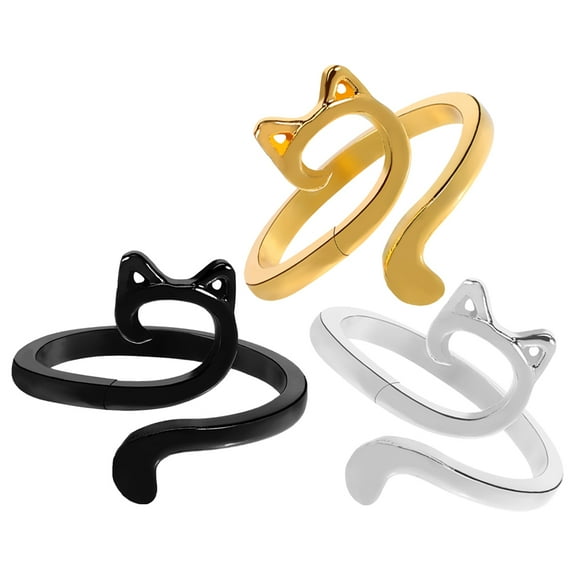 LEORX 3Pcs Knitting Crochet Ring Hand Knitting Articles Zinc Alloy Gold DIY Knitting for Craft Enthusiasts