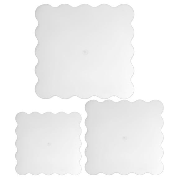 LEORX 3Pcs Diy Tray Mold Silicone Epoxy Resin Molds For Wedding Table Decor