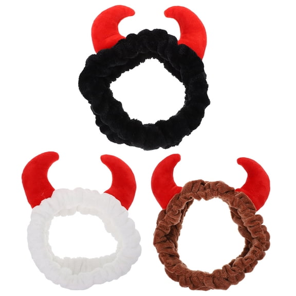 LEORX 3Pcs Reusable Headbands Soft Makeup Headband Assorted Color for Women Spa Use