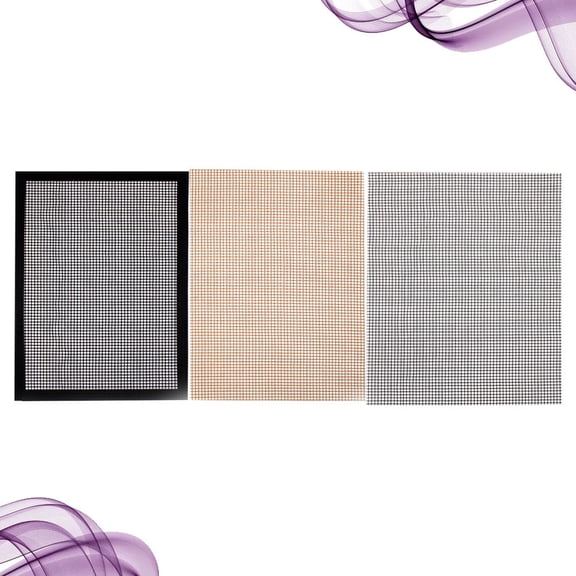 LEORX 3Pcs Fiberglass Grill Cleaning Mat Non Stick for Indoor Cooking