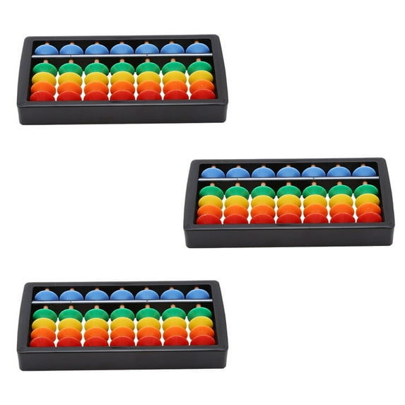 LEORX 3Pcs Learning Mathematics Abacus Tool For Kids And Students In 11.8X2.4X0.6In Size