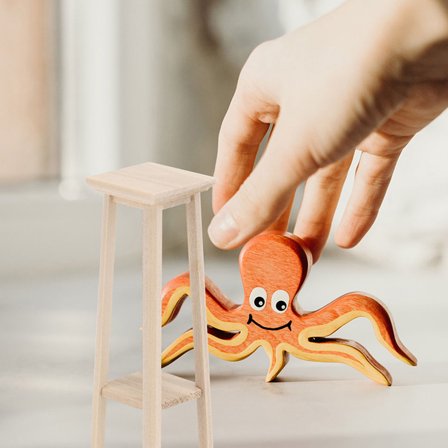 LEORX 3Pcs Mini House Accessories Wooden House Miniature Furniture for Doll House Furniture 3.50X1.10X1.10IN