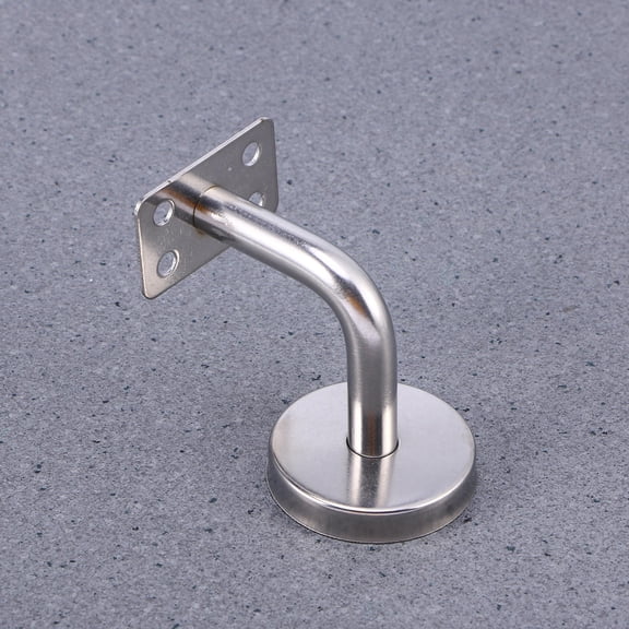 LEORX 3Pcs Plated Silver Stainless Steel Bannister Support Bracket Handrail Wall Mounted for Office Villa