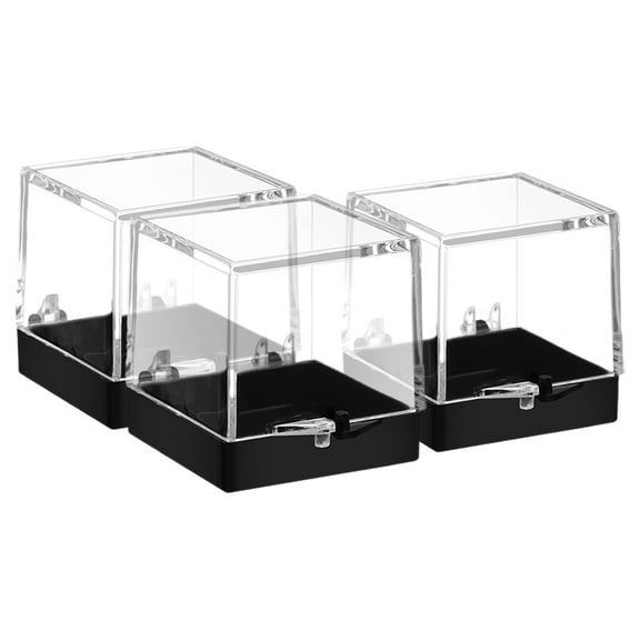 LEORX 3Pcs Specimen Storage Box Transparent Plastic Clear Boxes for Daily Life Use