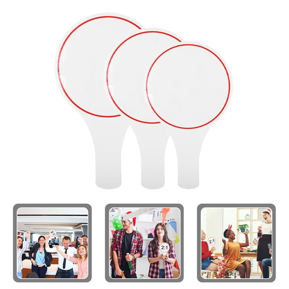 LEORX 3Pcs Strictly Score Paddle Handheld Whiteboard Foam Erasable Judges Events