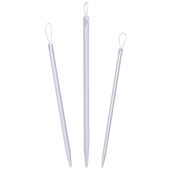 LEORX 3Pcs Tapestry Needles Mixed Size Plastic Knitting Supplies for Hand Sewing Middle-aged and Elderly People