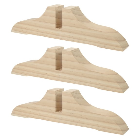 LEORX Door Partition Wooden Screen Feet Wood 3Pcs
