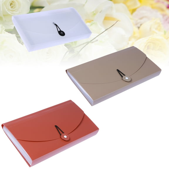 LEORX 3Set Expandable Pocket Folders Assorted Color Portable Filing Daily Use