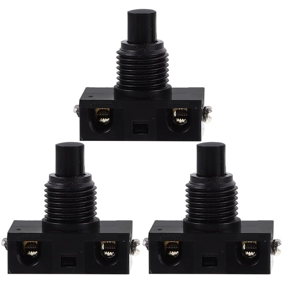LEORX 3Set Push Button Replacement Small Push Button Switch Household Equipment 1.02X0.94in