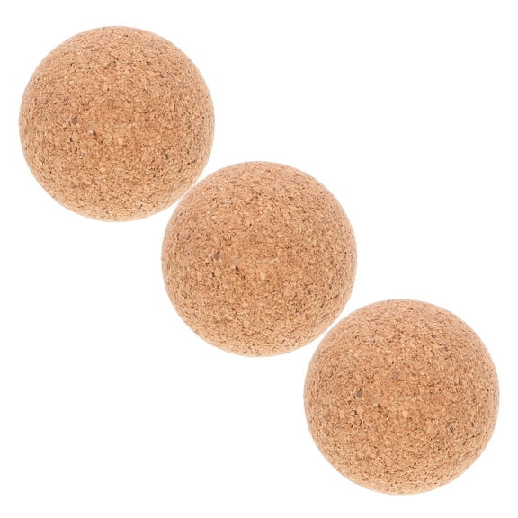 LEORX 3Set Table Football Cork Balls Portable Round Brown Wood Material Suitable for Home Entertainment