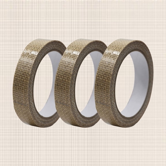 LEORX 3Set Washi Tape for Journaling Light Brown Linen for Craft Projects and Scrapbooking 180.00X2.00X0.15cm