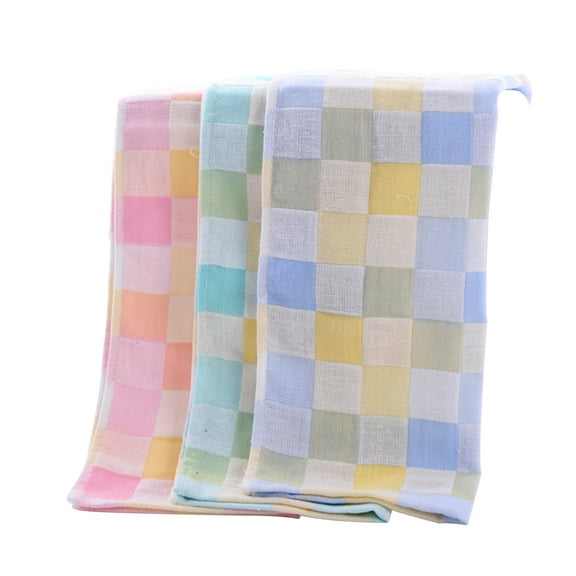 LEORX 3pcs Bath Washcloths Light Pink Cotton Quick-Dry Absorbent for Home Use