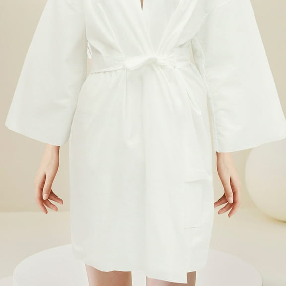 LEORX 3pcs Disposable Bath Robes For Salon And Spa Comfortable Breathable Versatile Approx For Guests And