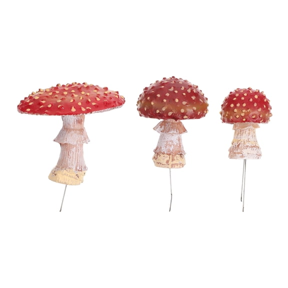LEORX 3pcs Scene Layout Props Glowing Mini Mushrooms Assorted Decor