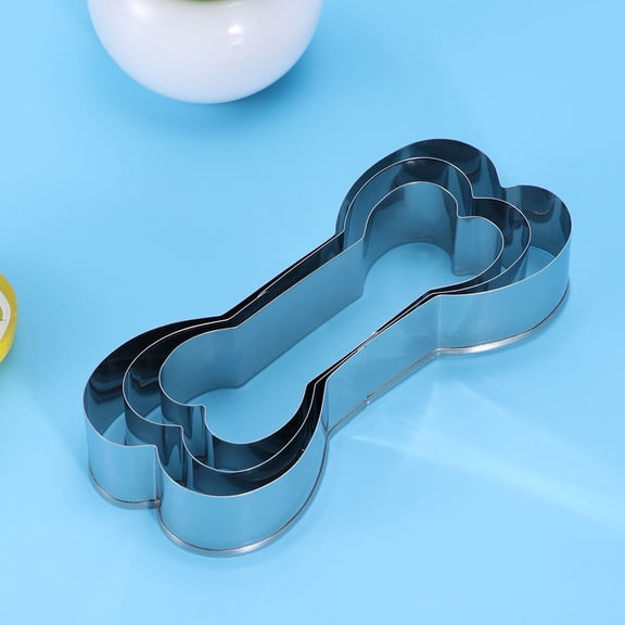 LEORX 3pcs Stainless Steel Biscuit Molds Dog Treat Baking Tool for DIY Lovers