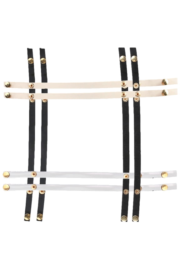 4 Pairs Detachable Shoe Strap for High Heels and Flats Anti-slip and Adjustable Leather and PVC