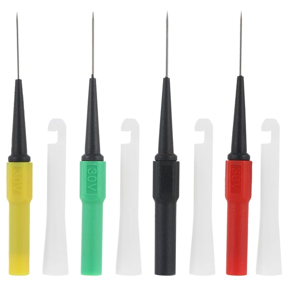 LEORX 4 Pcs Electrical Needle Probes Black Plastic Fine Tip Non-destructive Testing for Automotive Testing