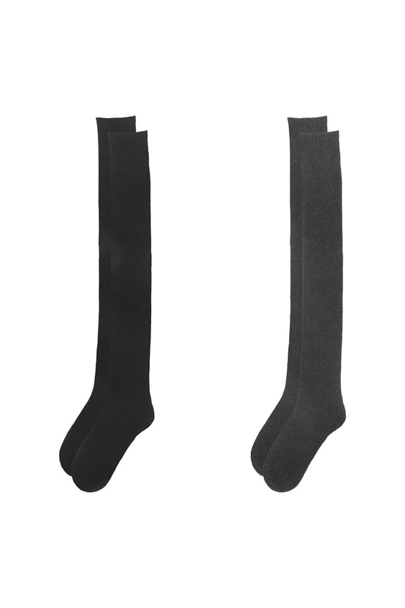 4 Pcs Thigh Stockings for Women Black Daily Life Casual Wear