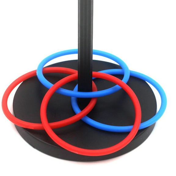 LEORX 4 Sets Color Cognition Toss Rings For Games Horseshoe Circular Red