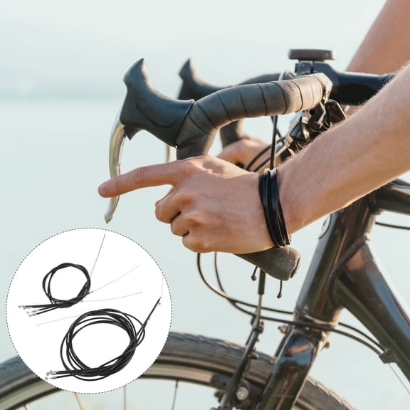 LEORX 4 Sets of Bike Brake Lines Galvanized Line Pipe for Cycling Maintenance and Upgrading of Cables