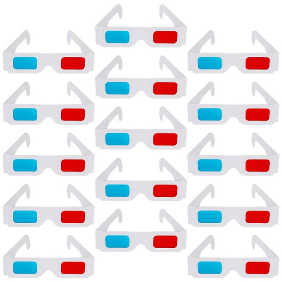 LEORX 40 Pcs Movie Paper 3D Glasses Compact Glasses Woman 14.5X14.5X3.7CM