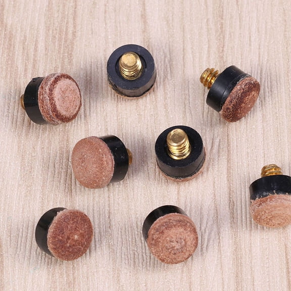 LEORX Billiard Cue Tips Leorx Light Brown Easy Carry No Glue Needed 40Pcs