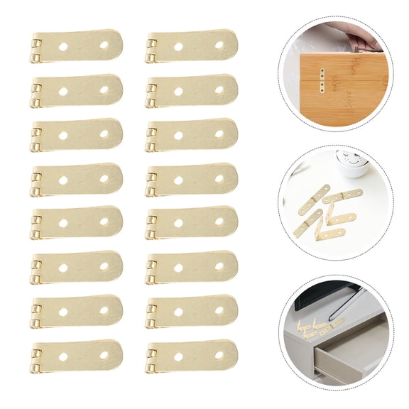 LEORX 40Pcs Jewelry Hinges Golden Iron Small for Jewelry and present Boxes Chic Appearance
