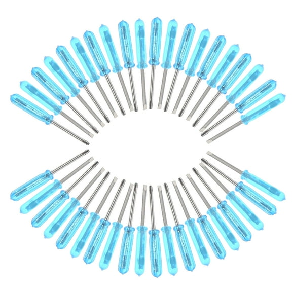 LEORX 40Pcs Mini Screwdriver Tiny Tools for Small Screw Tasks Sky-Blue Plastic