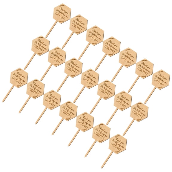 LEORX Leorx Khaki Wood Garden Labels Lightweight Easy to Write 40Pcs