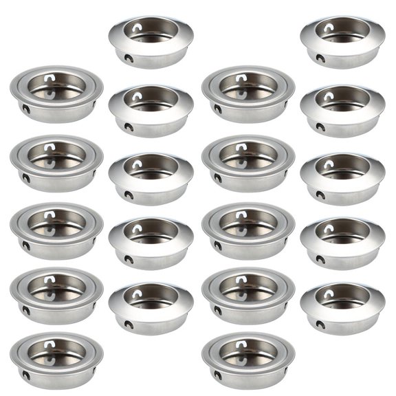LEORX 40Pcs Easy Install Stainless Steel Invisible Flush Door Handles Embedded Wardrobe Handles