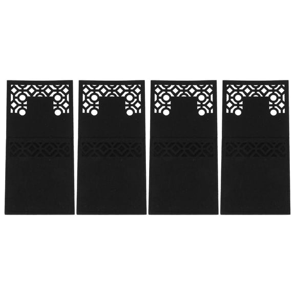 LEORX 4PCS Tableware Storage Bags Black Nonwovens Storage for Festive Table