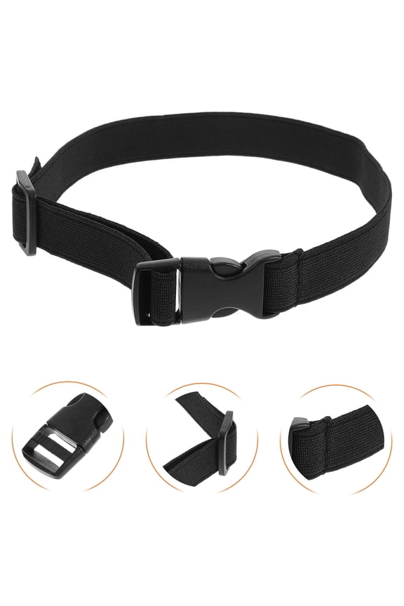 Adjustable Suitcase Belt Buckle Straps Black Polyester 4Pcs