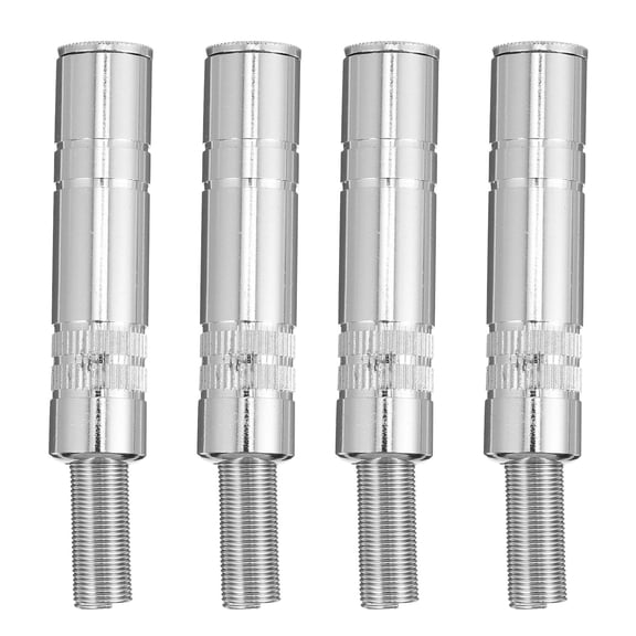 LEORX 4Pcs Connector For Microphone Cable 1 4 Inch Female Socket Audio Jack Zinc Alloy Nickel Plating 8x0.4x0.4in