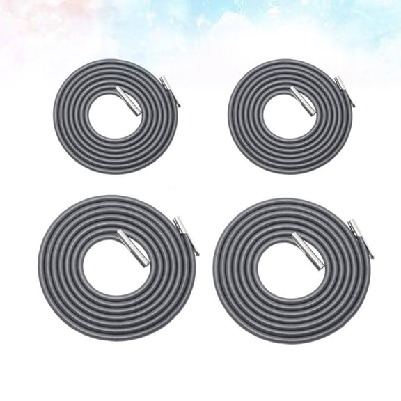 LEORX 4Pcs Grey Latex Elastic Cords For Deck Chair Relaxation Rope
