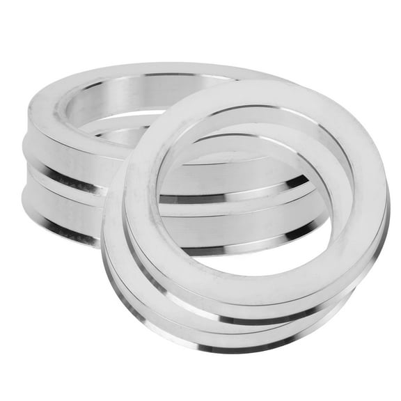 LEORX 4Pcs Hubcentric Rings Silver Circular Shape Vehicle Wheels Off 2.95X2.95X0.39in