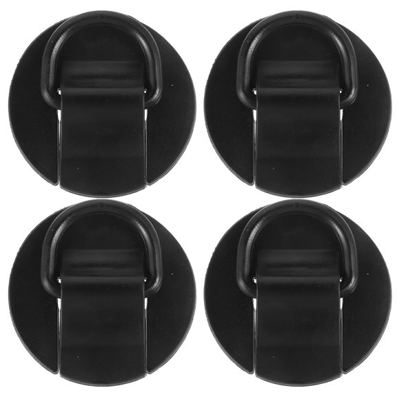 LEORX PVC D Ring Patch Black for Boats Paddleboards Quick Attachment 4Pcs