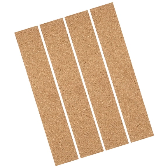 LEORX 4Pcs Memo Board Cork Strips Simple and Elegant for Office Use Khaki