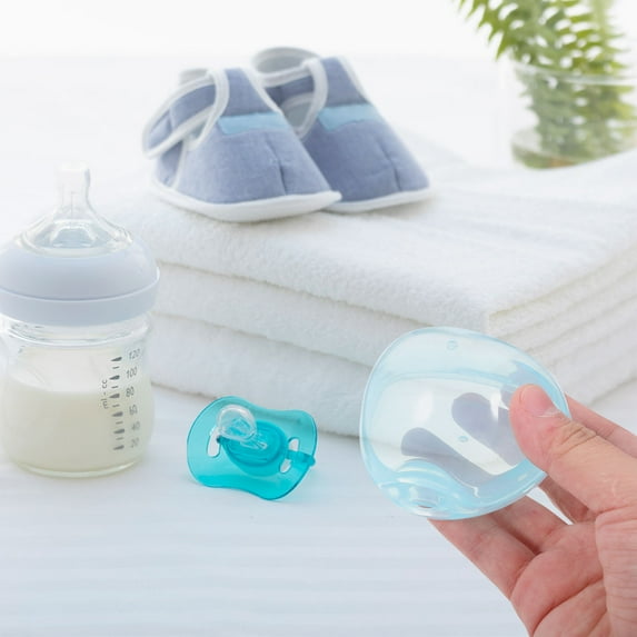LEORX 4pcs Pacifier Container Can Transparent PP Storage For Children Home Use