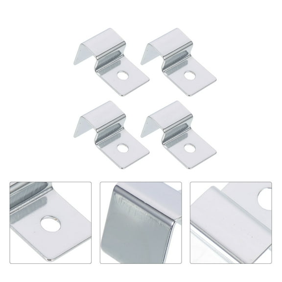 LEORX 4Pcs Fish Tank Cover Clips Stainless Steel Support for Aquariums Pet Owners
