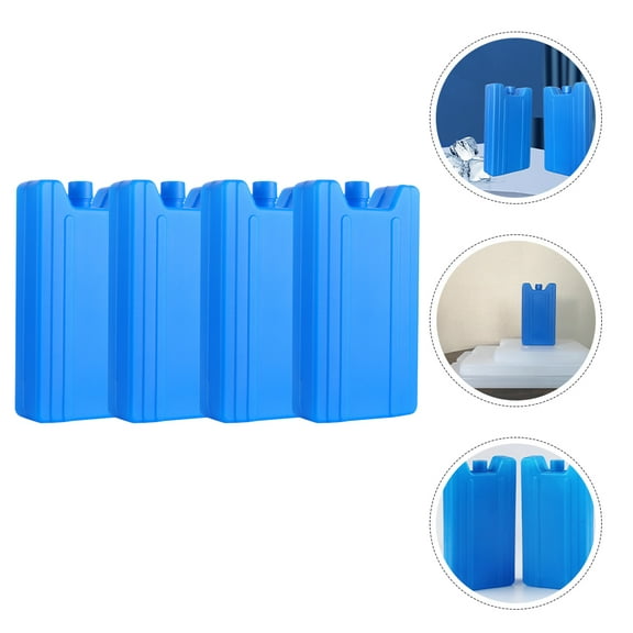LEORX 4Pcs Rectangular Reusable Ice Packs For Lunch Boxes And Drink Cooling