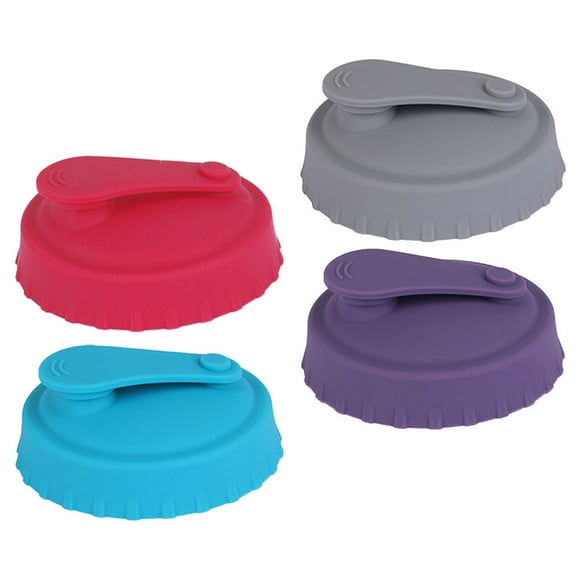 LEORX Can Silicone Caps Soda Can Lids Blue 4Pcs