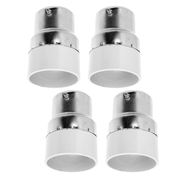 LEORX 4Pcs Round Shape Lamp Base Converter for Commercial Spaces with High-temperature Resistance
