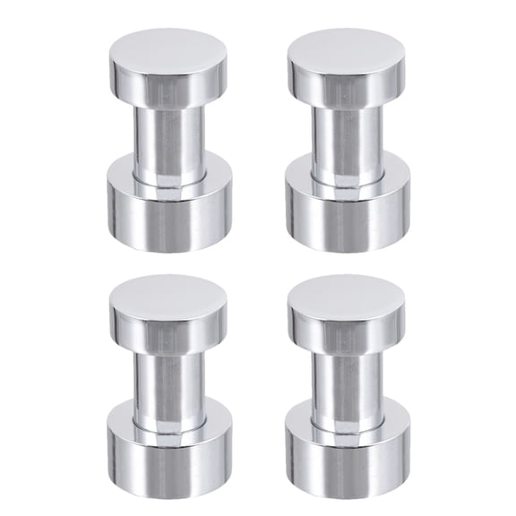 LEORX Metal Bathroom Hooks Silver Copper Durable Wall Mount for Home 4Pcs