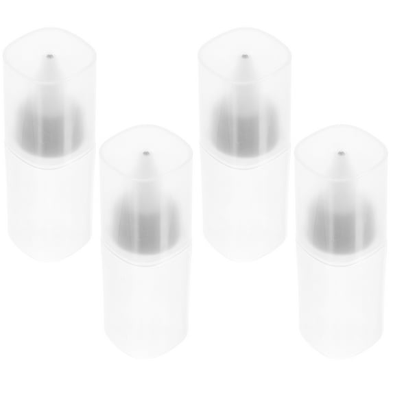 LEORX 4Pcs Black Portable Sauce Bottles for Picnic and Salad with Measurement Scale