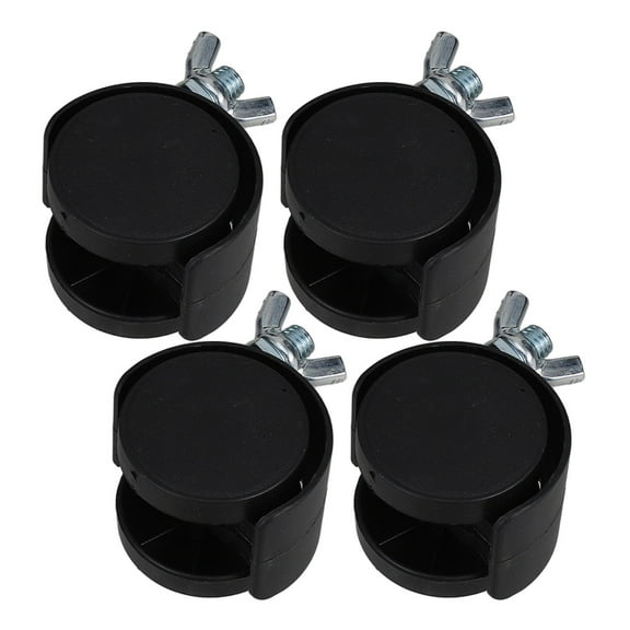 LEORX 4Pcs Swivel Caster Wheels for Utility Cart Easy Installation Versatility Home Users Abs 1.2X1.9X1.4in