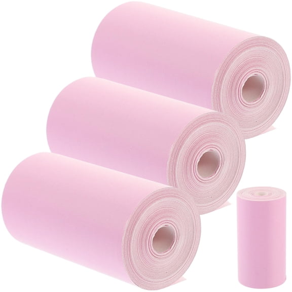 LEORX Cash Register Receipt Paper Pink 4 Rolls 2.2x1.2x0.04In