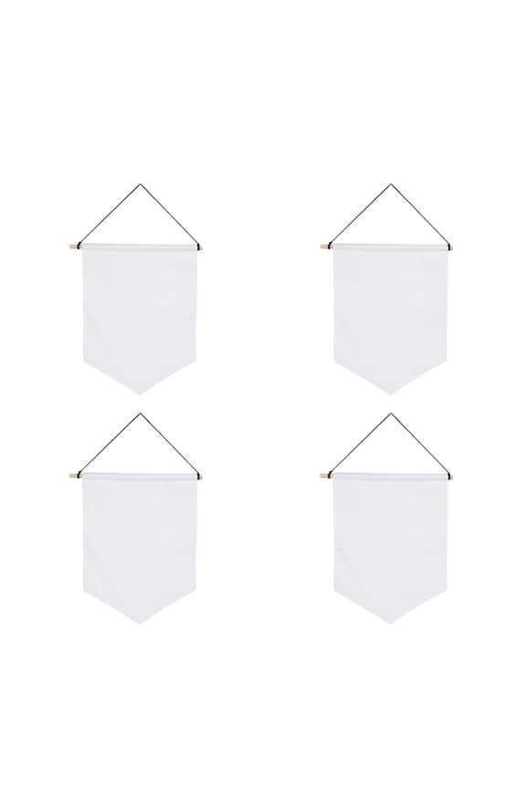 4Set Blank Canvas Banners White for Pin Collectors Office Use