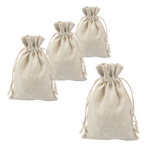 LEORX 4Set Fabric Storage Bag Lavender Sachets for Tea and Jewelry 8x10cm 10x12cm 10x14cm 12x16cm