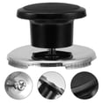 thumbnail image 1 of LEORX 4Set Replacement Cap With Handle For Water Kettle Lid Knob Black Plastic Round Design, 1 of 8
